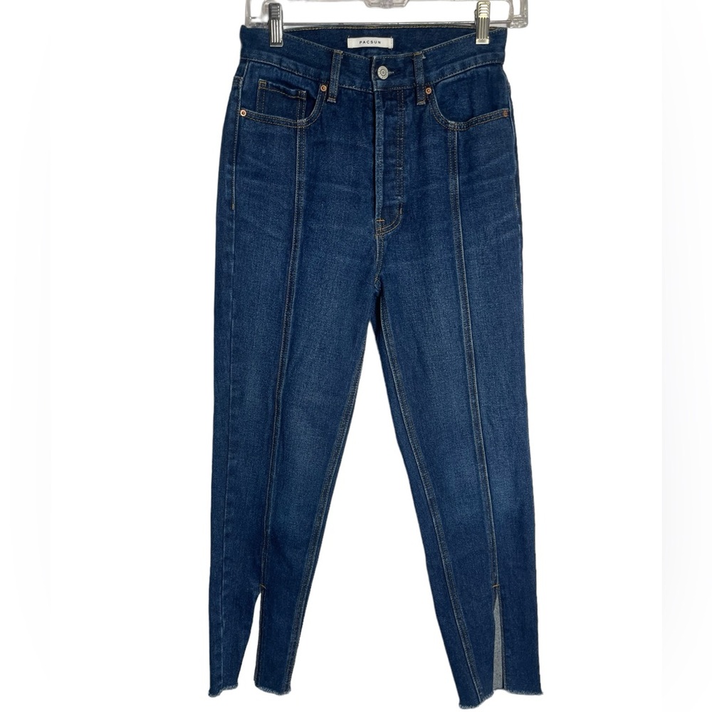 PacSun jeans size 25 Ultra High Rise‎ Slim Button Fly Split Hem Jeans 💙💙
